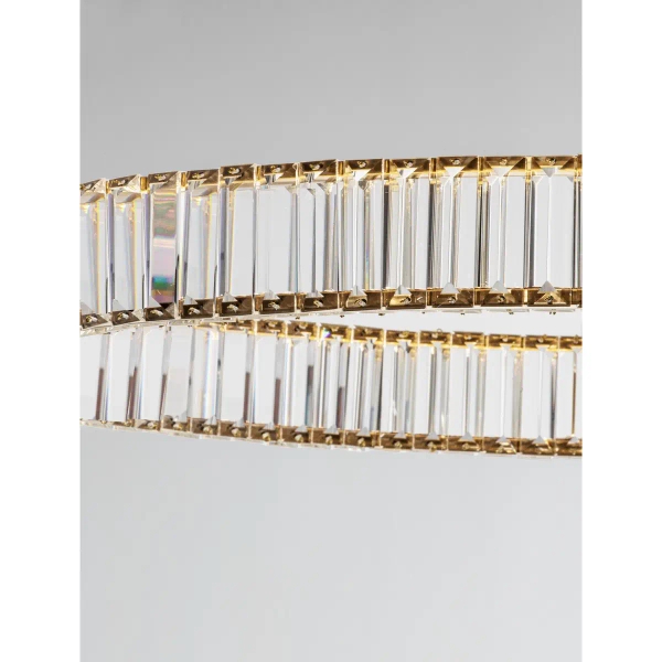 Ring lampa wisząca Bauta crystal LED 47W 3500K nad stół złota