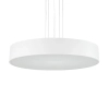 Zwisająca lampa do salonu Kengo 5236 tuba okrągła biała