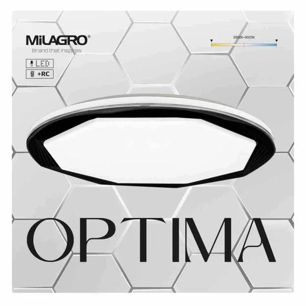 Lampa sufitowa ze ściemniaczem OPTIMA ML7053 LED 52W 3000-6000K czarna