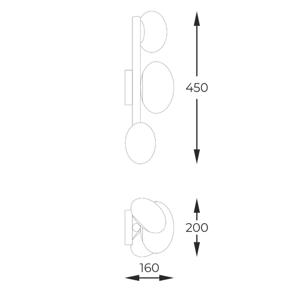 Kinkiet ścienny kulisty Omi 1178 Zumaline do salonu okrągła biała czarna