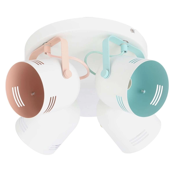 Sufitowa LAMPA plafon MINUET 7014 Rabalux regulowana OPRAWA pastelowe reflektorki kolorowa