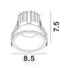 Wpustowa lampa sufitowa ARAMIEL LE65103 LED 13W 2700K oczko białe