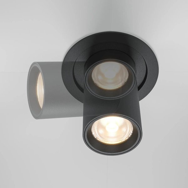 Wpuszczana lampa Hidden DL095-01-10W3K-B LED 10W 3000K punktowa czarna