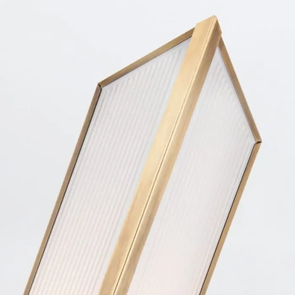 Naścienna lampa ryflowana Cairo QN-CAIRO-1WB-VBS-CR szklana mosiądz