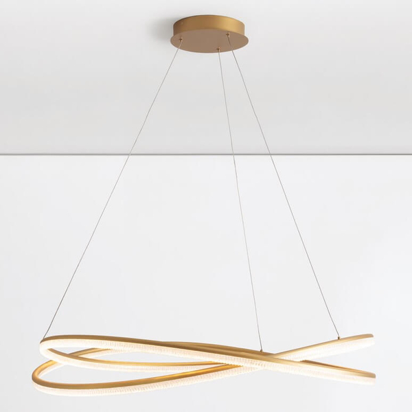 Lampa wisząca nad stół ILAVE LE44324 LED 68W 3000K spirala złota