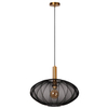 Lampa wisząca nad stół Corina 03447/52/30 klosz siatka czarna złota