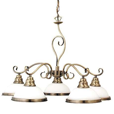 Wisząca LAMPA dekoracyjna ELISETT 2755 Rabalux metalowa OPRAWA antyczny ZWIS na łańcuchu brąz biały