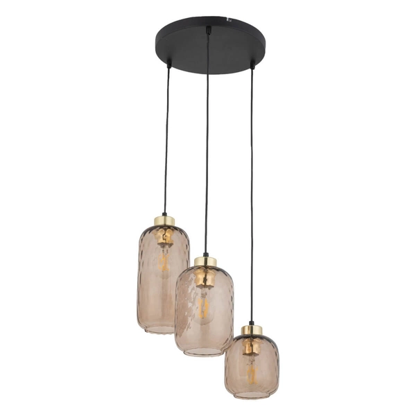 Loftowa lampa wisząca Pescara 4576 TK Lighting szkło złoty bursztynowy czarny