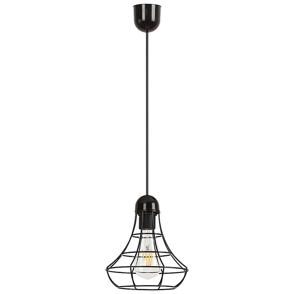 LAMPA wisząca RAMSEY 4649 Rabalux metalowa OPRAWA loftowa klatka ZWIS na kablu czarny