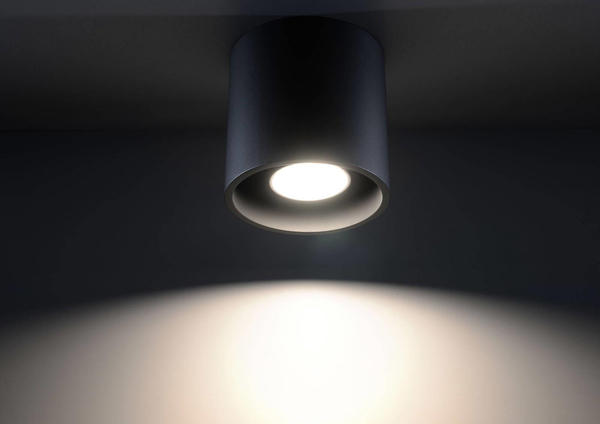 Sufitowa lampa downlight SL.0016 metalowa tuba czarna OUTLET