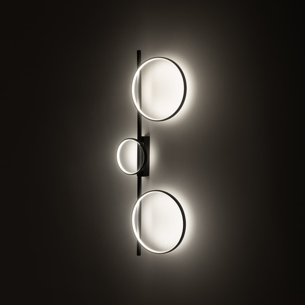 Ring lampa ścienna Circolo 10816 Nowodvorski LED 33W 3000K pierścienie czarna