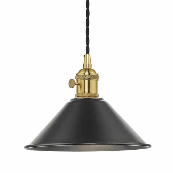 Lampa wisząca nad wyspę Hadano HAD3640-02 Dar Lighting potrójna czarna mosiądz