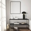 Modernistyczna stołowa lampa 23006 ceramiczna owalna czarny