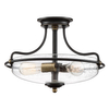 Przysufitowa lampa Griffin QZ-GRIFFIN-SFS-C-PNAB Quoizel przezroczysty brązowy