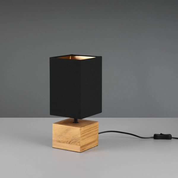Stołowa lampa Woody R50171080 RL Light naturalna drewniana czarna