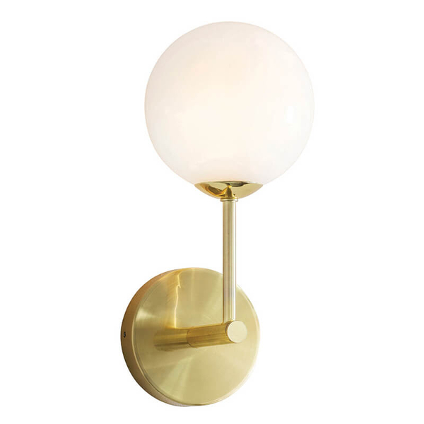 Kulista lampa przyścienna Otto 75960 mosiądz przezroczysty