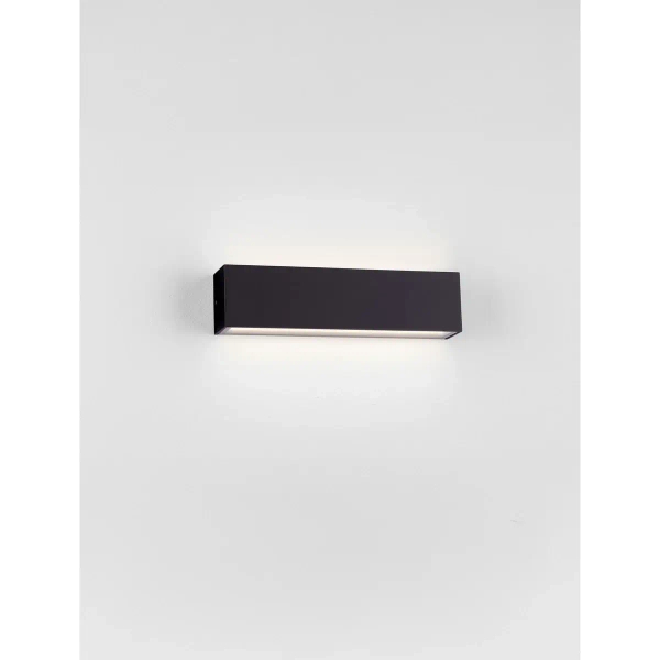 Prostokątny ścienny kinkiet RAVEZCO LE75197 LED 22W 3000K IP65 czarna