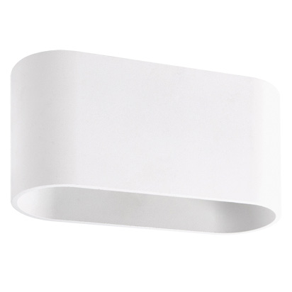 Ścienna LAMPA kinkiet TOBIAS 03960 Ideus owalna OPRAWA metalowa loft biała