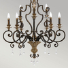 Lampa wisząca świecznikowa Artisan ART3-BLACK Elstead metalowa czarna