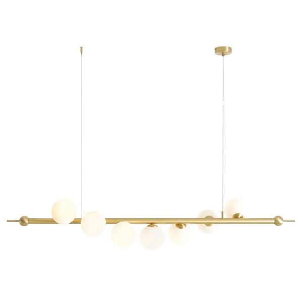 Wisząca lampa pokojowa Wave 1115T40 Aldex szklane kule mosiądz białe