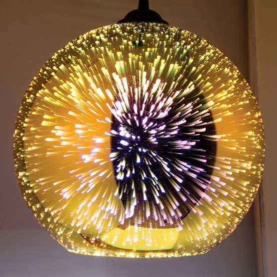 LAMPA wisząca VEN W-103/300 szklana OPRAWA zwis galaktyka kula ball złota