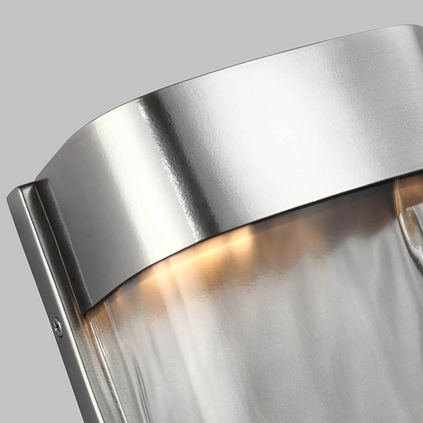 Kinkiet zewnętrzny FE-BENNIE-L-PBS Feiss LED 14W szkło metal srebrny