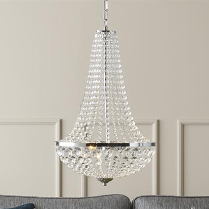 Pałacowa lampa wisząca Granso 107550 salonowa na łańcuchu chrom