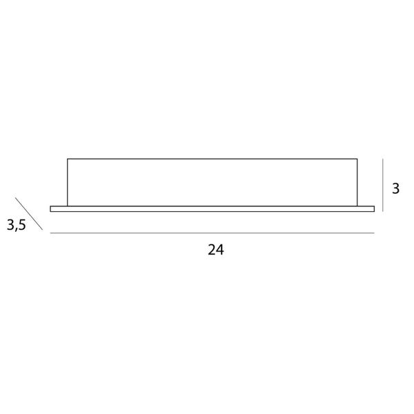 Wpustowa lampa sufitowa X-LINE H0138 Maxlight LED 15W 3000K biały czarny