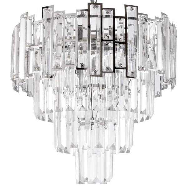 Lampa wisząca kryształowa VEN E1812/5 glamour przezroczysty chrom