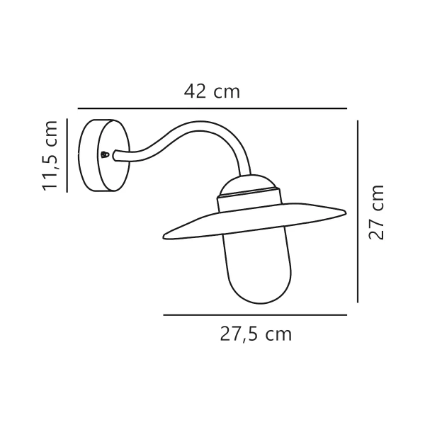 Ścienna lampa zewnętrzna Luxembourg 22671031 IP54 na elewacje srebrny