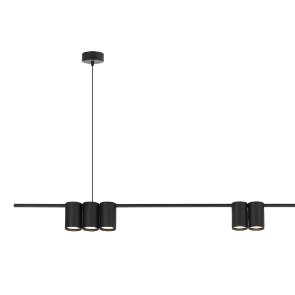 Podłużna lampa wisząca GENESIS ML0370 tuby metalowe czarne