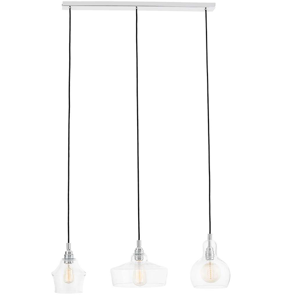 LAMPA wisząca LONGIS 10521309 Kaspa szklana OPRAWA zwis LISTWA sufitowa przezroczysta