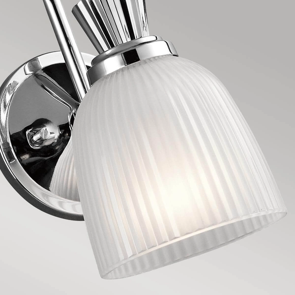 Szklana lampa ścienna Cora KL-CORA1-BATH Kichler IP44 z żarówką chrom