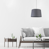 Wisząca lampa abażurowa Maja 1881 TK Lighting do salonu szara grafitowa