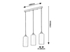 LAMPA wisząca PANTHEA 4480 Rabalux szklana OPRAWA tuby ZWIS kaskada złota biała