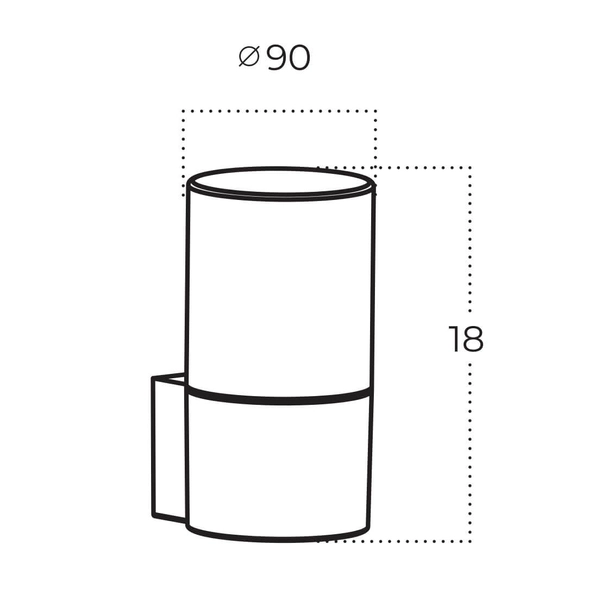 Zewnętrzny kinkiet ścienny Hager AZ5863 Azzardo IP54 czarny przezroczysty