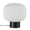 Stołowa lampa szklana MILFORD 48965001 z wtyczką biała czarna