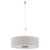 Abażurowa wisząca lampa CEDRO 11666 tkaninowa beżowa