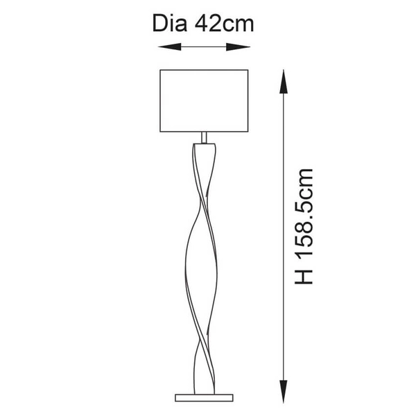 Podłogowa lampa z abażurem Abia 95454 spirala beżowy drewniany