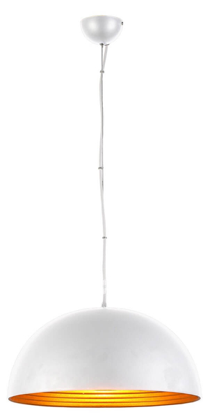 Skandynawska lampa wisząca Modena do jadalni biała złota