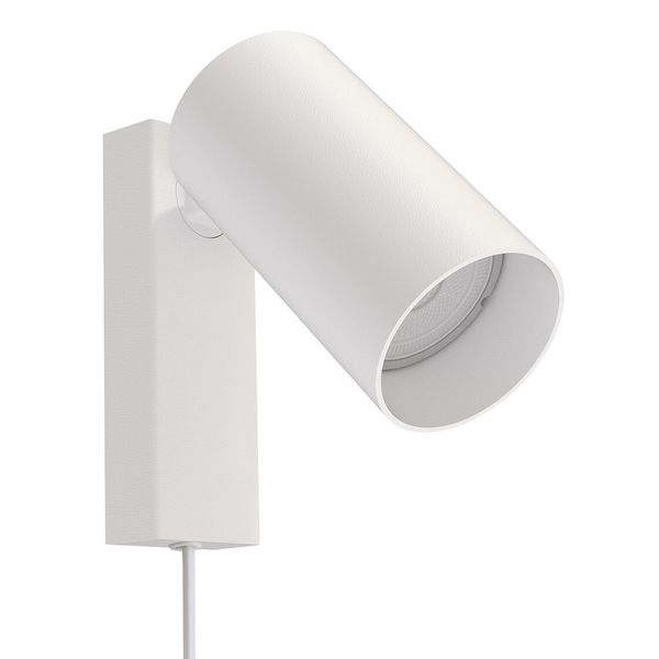 Ścienna lampa minimalistyczna Mono 7787 biała tuba spot do holu