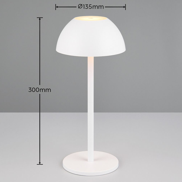 Stołowa lampka ze ściemniaczem Ricardo R54106131 IP54 LED 2W 3000K biały