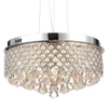 Glamour lampa wisząca Amapola okrągła z kryształkami chrom