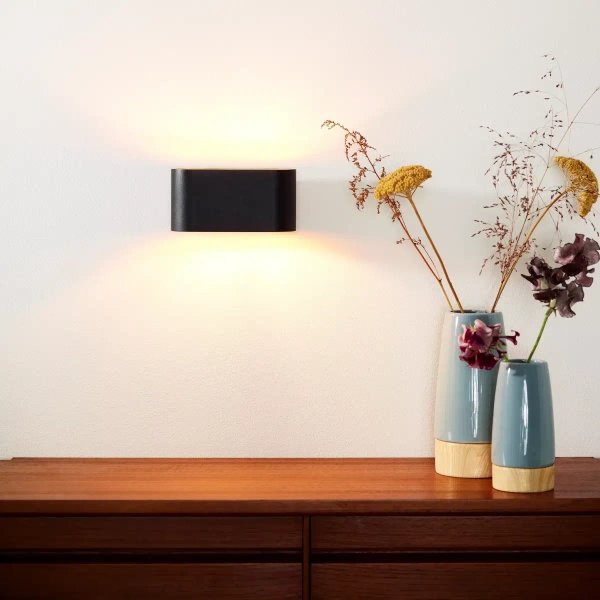 Metalowa lampa ścienna XERA 23254/01/30 Lucide czarna złota