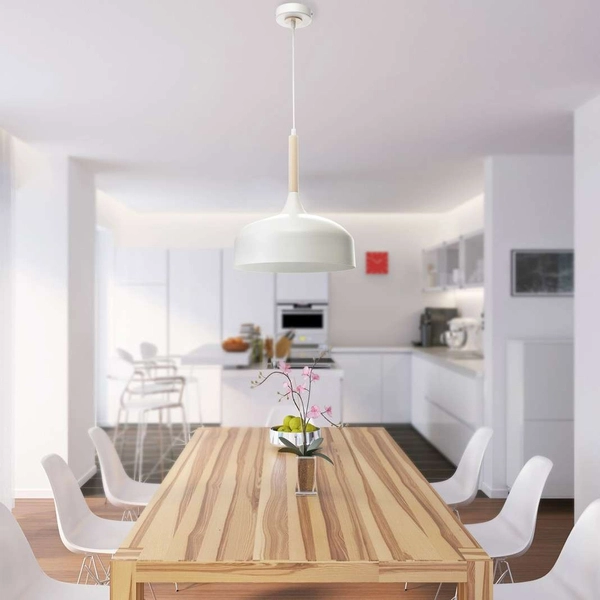 LAMPA wisząca TAYLOR MLP6217 Milagro skandynawska OPRAWA metalowy ZWIS kopuła biała