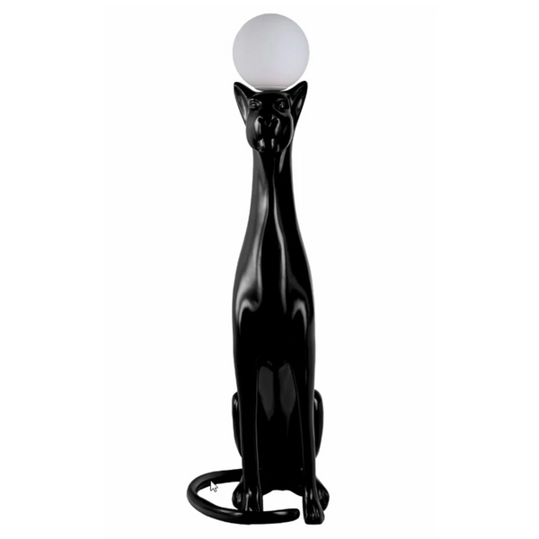 Designerska lampa podłogowa PUMA czarna biała AZ6786 1xE27 kulista