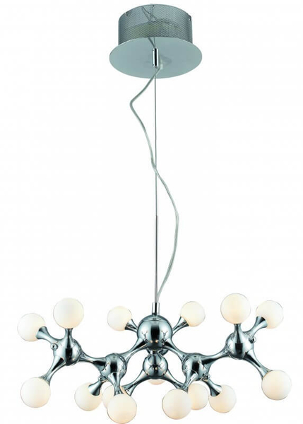 Wisząca lampa nowoczesna Neurono kule do jadalni chrom