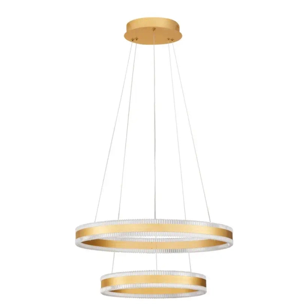 Podwójna lampa wisząca DONTERIO LE45399 LED 69W 3000K ringi złote