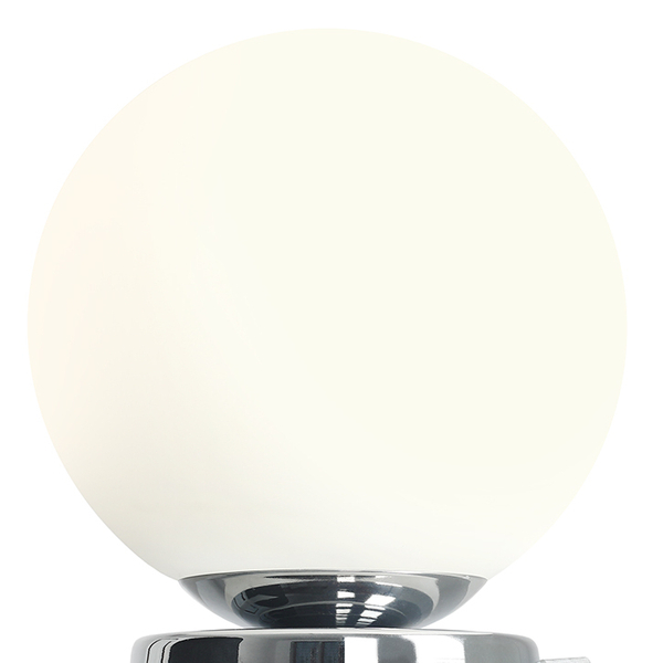 Okrągła lampa stojąca Ball 1076B4_M Aldex na biurko szklana kula chrom