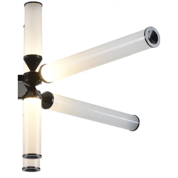 Wisząca lampa tuby Quadro RH115-12P Step LED 72W 3000K biała czarna